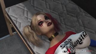 Harley Quinn Fucks Hard a Female Prison Warden with a Fake-Penis