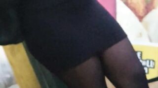 Thick ebony sweet 16 showing off