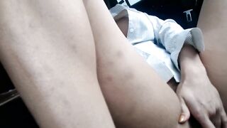 beauty Cutie Masturbates inside the Car