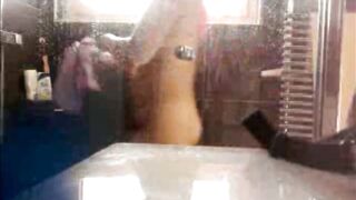 my sister in law in restroom