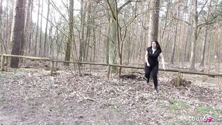 German teen yo School chick Barely Legal Dirty Fuck! and Piss Outdoor