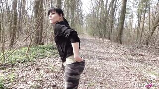 German teen yo School chick Barely Legal Dirty Fuck! and Piss Outdoor