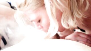 2 BOMBSHELL GIRLS SMOKING SUCKING OFF ORAL SEX QUEENS