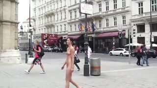 naked on street in Wien