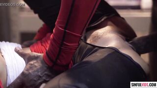 Asa Akira butt screwed by Lexington Steele into Suicide Squad XXX: An