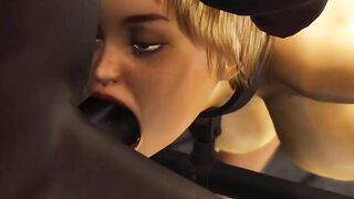 Cuffed Beauty blonde with many melons gets nailed hard by