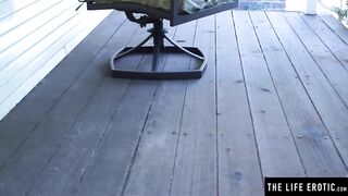 Adorable dark hair talks about her Goddess experiences as she masturbates