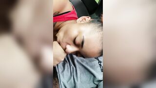 Co-worker Blowing Cock Red Blowjob Soak Mouth