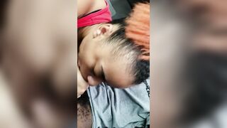 Co-worker Blowing Cock Red Blowjob Soak Mouth