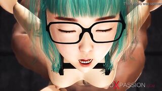 Shy japanese college women inside glasses gets screwed into the