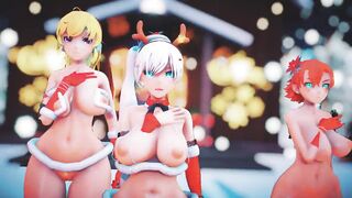 Mmd R18 Ruby Weiss Blake Yang Nora Bikini Santa Outfit