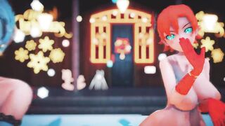 Mmd R18 Ruby Weiss Blake Yang Nora Bikini Santa Outfit