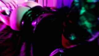 Sweet Spot Screwed Vulgar Bondage mom Eva Rubber Shiny Dress