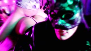 Sweet Spot Screwed Vulgar Bondage mom Eva Rubber Shiny Dress