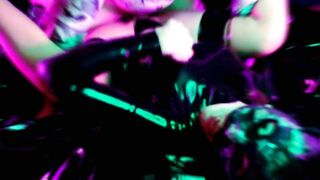 Sweet Spot Screwed Vulgar Bondage mom Eva Rubber Shiny Dress