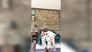 DELIVERY BRO Gets a FELLATIO and a QUICKIE from HOUSEWIFE!!!