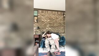 DELIVERY BRO Gets a FELLATIO and a QUICKIE from HOUSEWIFE!!!