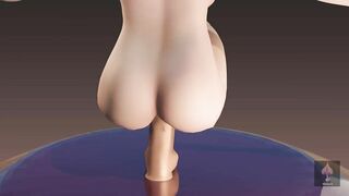 Curvy mom Balancing Monster Cock "anal" "pain"