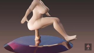 Curvy mom Balancing Monster Cock "anal" "pain"
