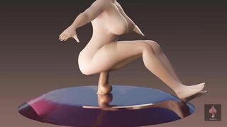 Curvy mom Balancing Monster Cock "anal" "pain"