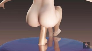 Curvy mom Balancing Monster Cock "anal" "pain"