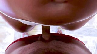 Vagina job and standing up fucking - He cum inside