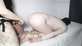 Female Domination Fetish, Bound up Banged! with Fake-Cock