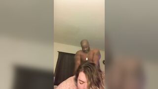 Interracial BBW on big black cock Hard Fucking Frontal See