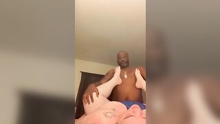 Interracial BBW on big black cock Hard Fucking Frontal See