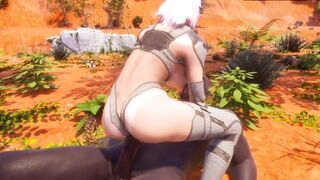 Jungle Sex x 2 Long Cocks