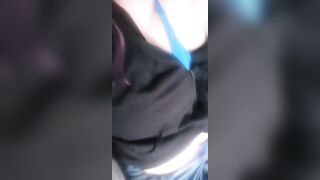 Long Tit Blonde Goddess Strokes Twat to Cum Rough