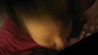 BBW Skank Blows Fat Men Penis with Huge Tit Cummed
