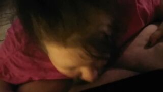 BBW Skank Blows Fat Men Penis with Huge Tit Cummed