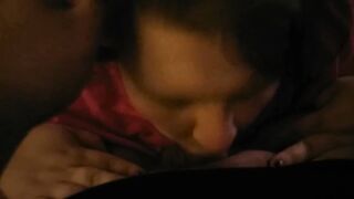 BBW Skank Blows Fat Men Penis with Huge Tit Cummed