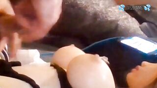Luvs2cumm69 dirty foreplay fucking Victoria Sexdoll big tit tpe doll inside