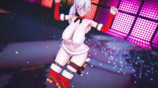Mmd R18 bimbos Weiss Schnee Bikini Santa Outfit Anal Bitch
