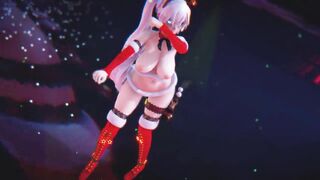 Mmd R18 bimbos Weiss Schnee Bikini Santa Outfit Anal Bitch