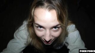 Adorable Eighteen Swallows A Big Load After Doggy Banged On