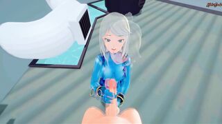 Samus gets a point of view facial before getting a missionary cumshot