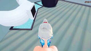 Samus gets a point of view facial before getting a missionary cumshot