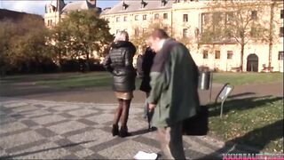 Huge haired blonde bitch pounded shy amateur bro with tiny