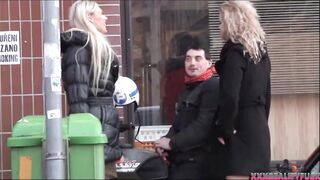 Huge haired blonde bitch pounded shy amateur bro with tiny