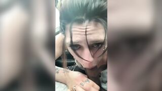 Trained Throat Skank Obeys Her Master and Takes his cum