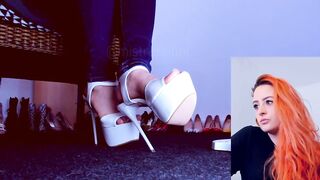 White Dancer Heels Tease
