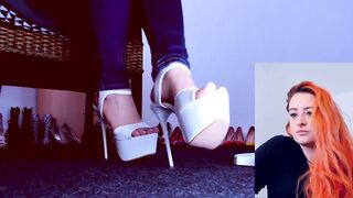 White Dancer Heels Tease