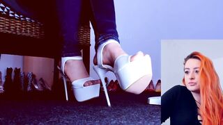 White Dancer Heels Tease