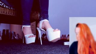 White Dancer Heels Tease