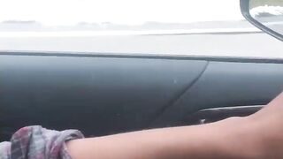 Training my Lesbo Bestfriend To Suck My Penis on Vehicle