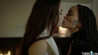 Big Boobed dyke chief Valentina Nappi licked by her black secretary