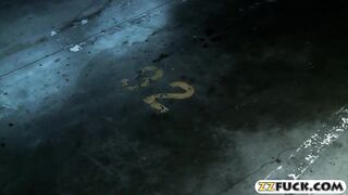 Long jugs woman Kagney Linn Karter analyzed inside carpark